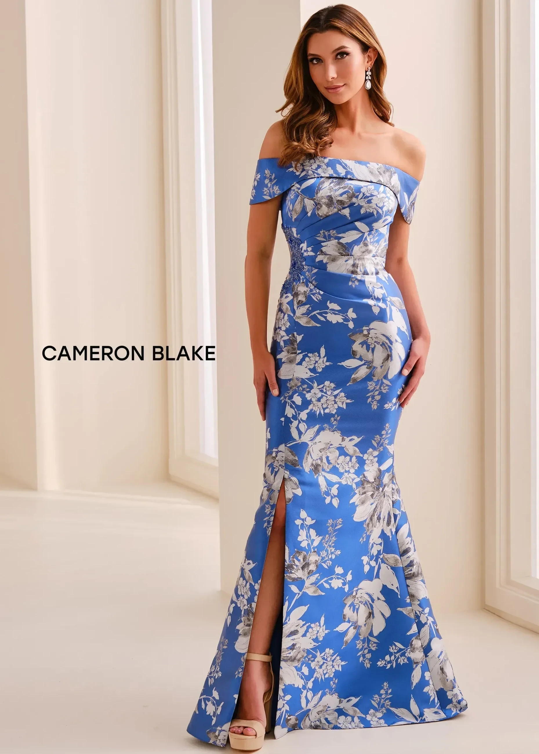 Model wearing a Mothers gown