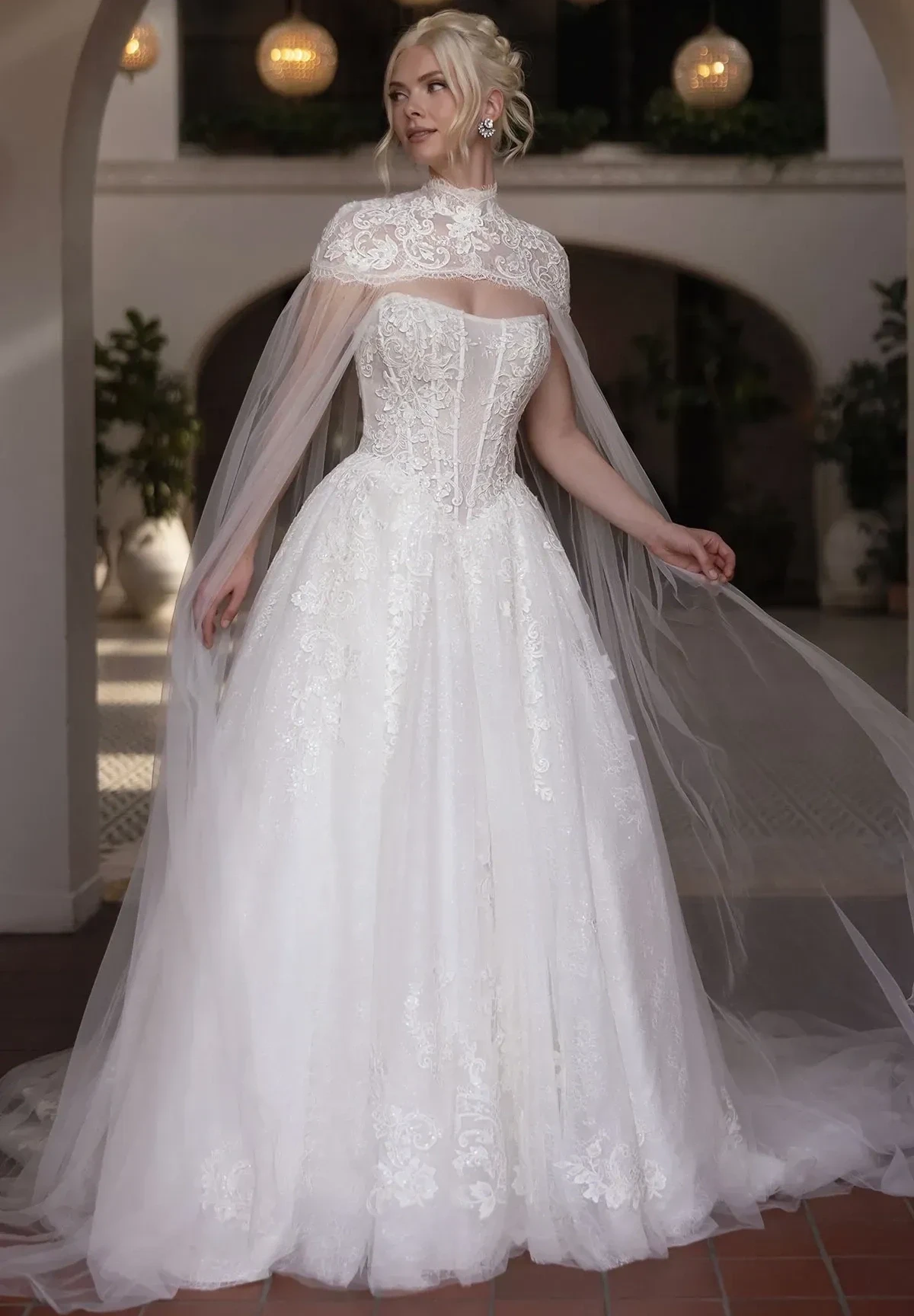 Model wearing an Essense of Australia gown